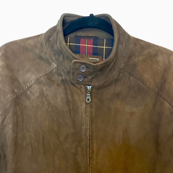 Reserve by Patrick James Size L Genuine Leather Brown Bomber Jacket Vintage - Picture 2 of 15